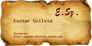 Eszter Szilvia névjegykártya